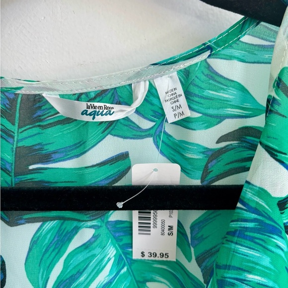 La Vie En Rose Green Chiffon Tunic - Picture 4 of 9